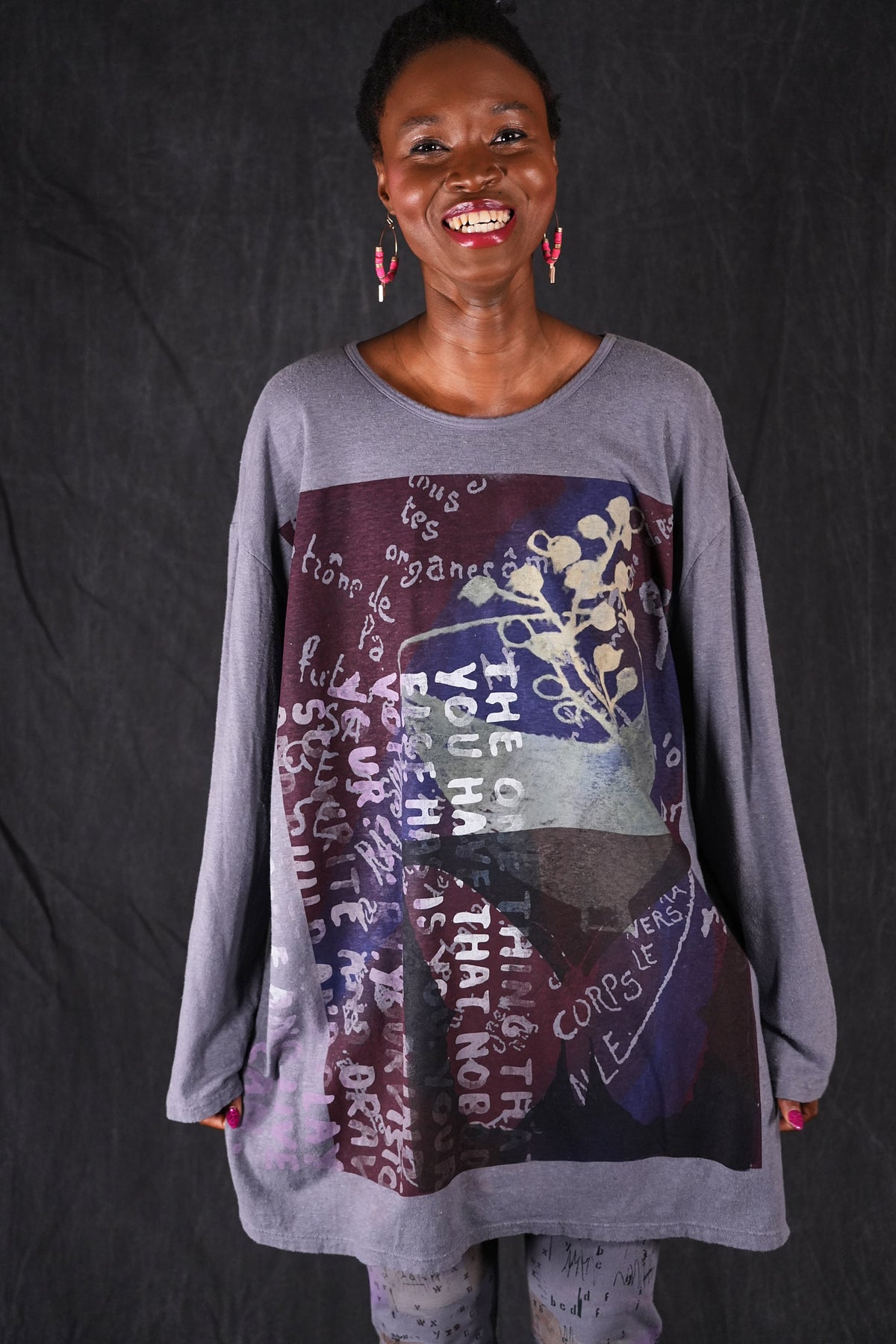 1157 L/S Studio Tunic Pewter Quiet Confidence-P