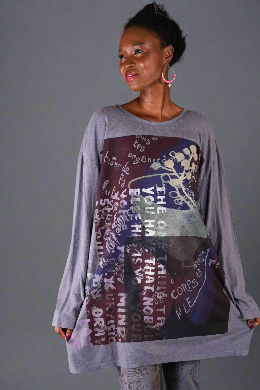 1157 L/S Studio Tunic Pewter Quiet Confidence-P