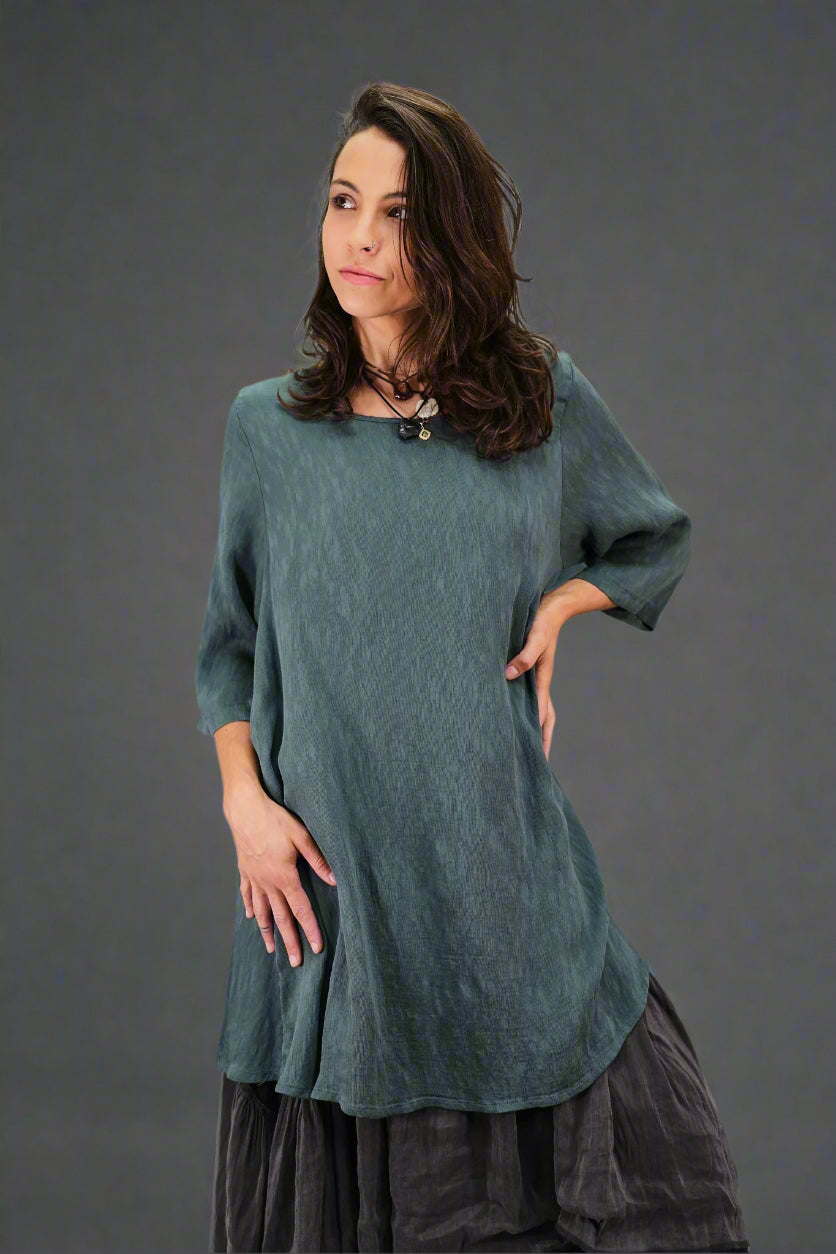 1210 Luxe Crinkled Rayon Tunic Urban-U