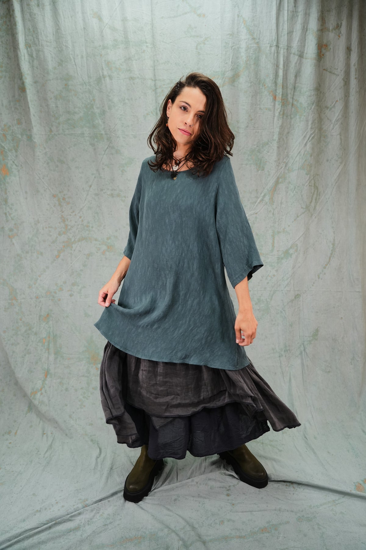 1210 Luxe Crinkled Rayon Tunic Urban-U