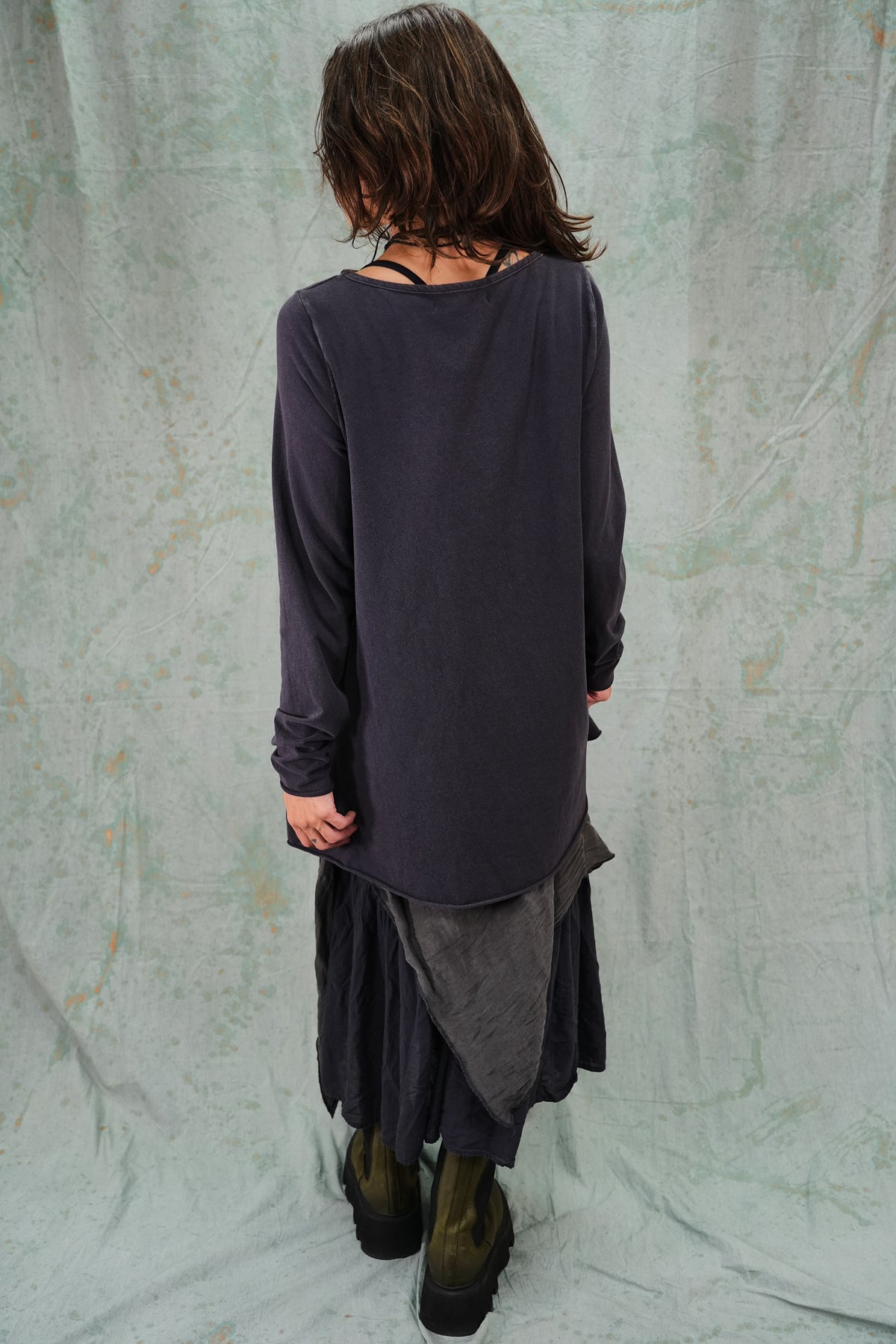 1259-B Journey Tunic Smoke Brushstroke Mona-P