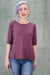 1888 Striped Cafe Tee Plum-U