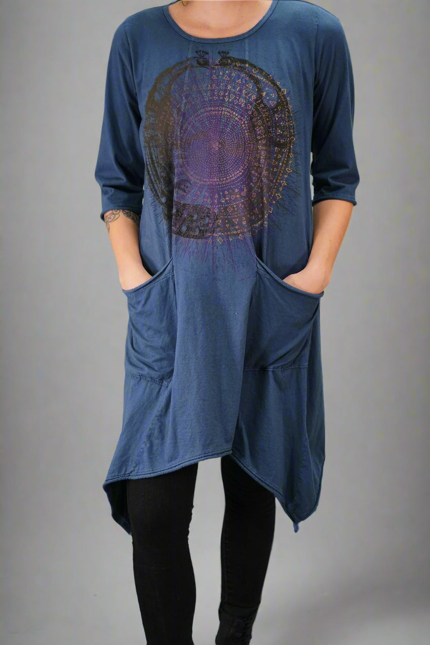 2334 Sunny Day Tunic North Sea Sun Mandala-P