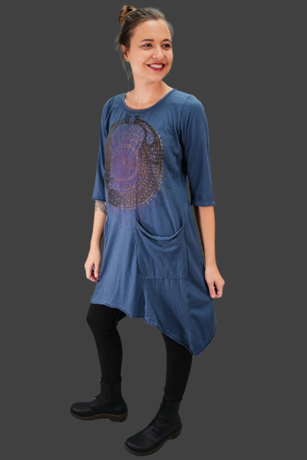 2334 Sunny Day Tunic North Sea Sun Mandala-P