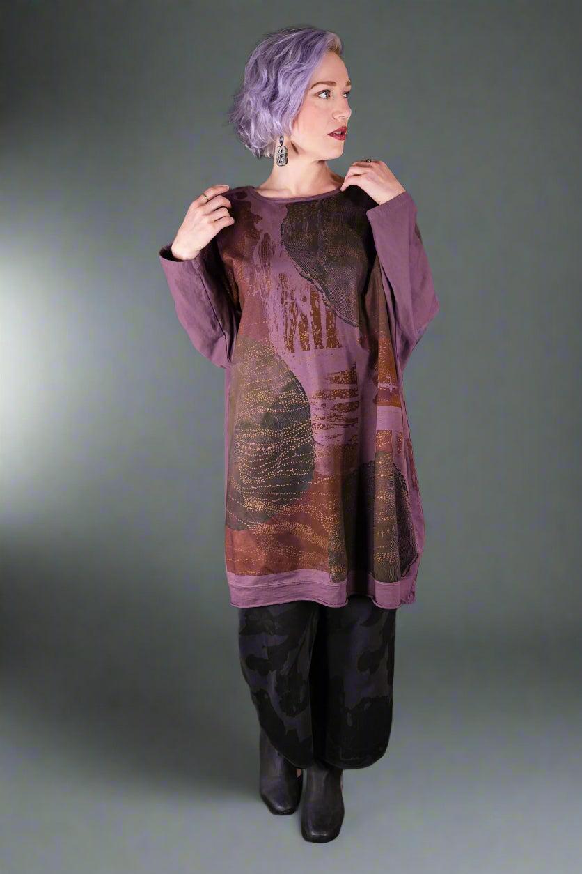 2354-2 Traveler Sweatshirt Plum Tree Rings-P