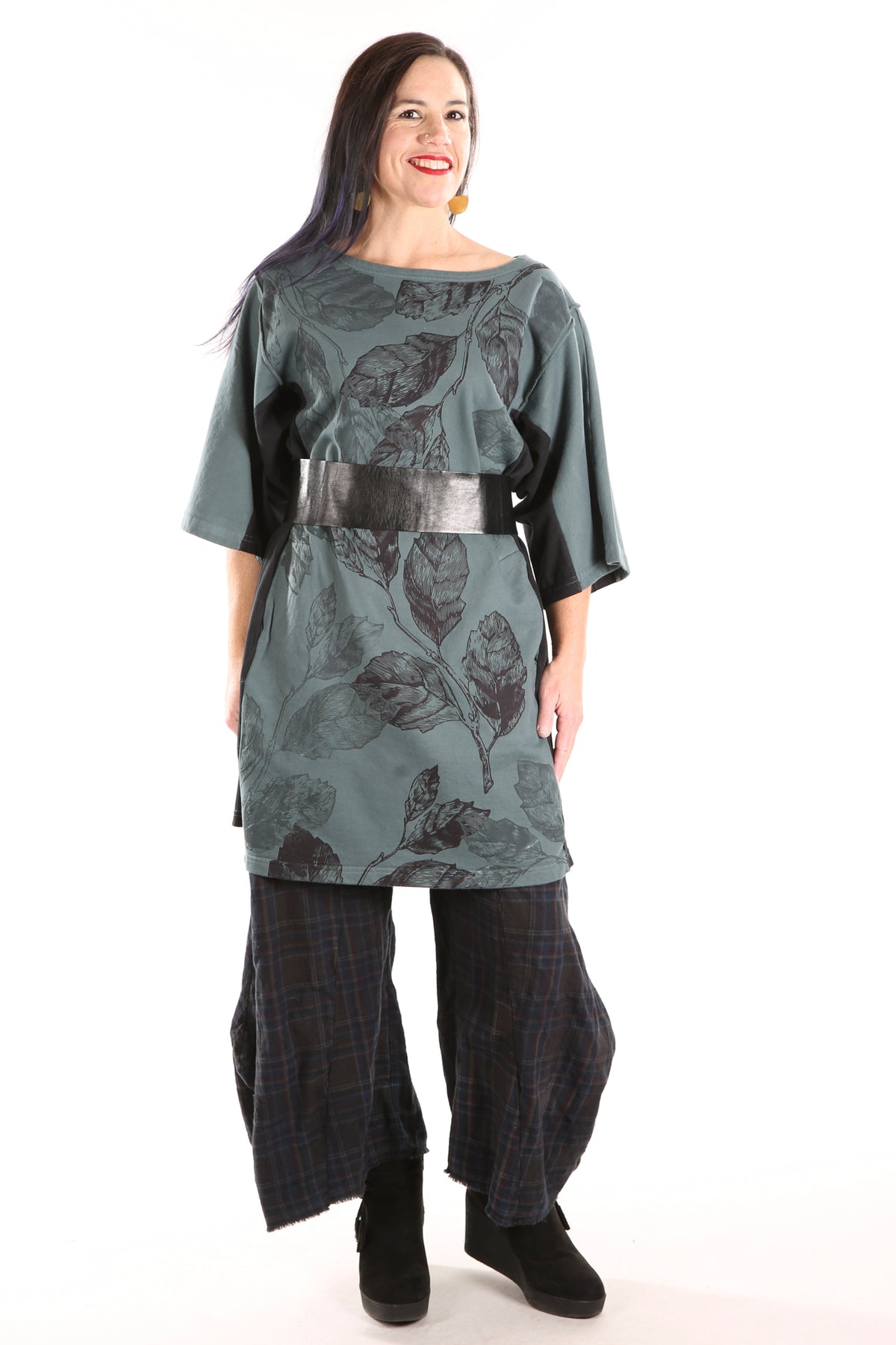 2250 Sketchbook Tunic/ Sweatshirt Dress- Petrol