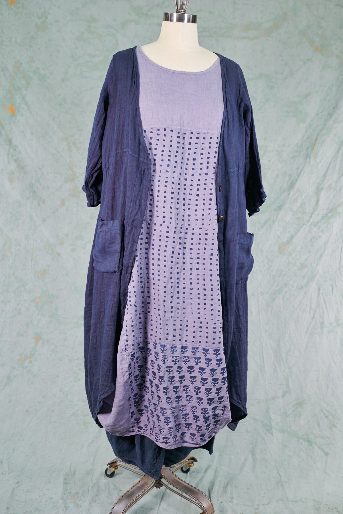 7221 Lovely Lady Dress-Lake-P - Blue Fish Clothing