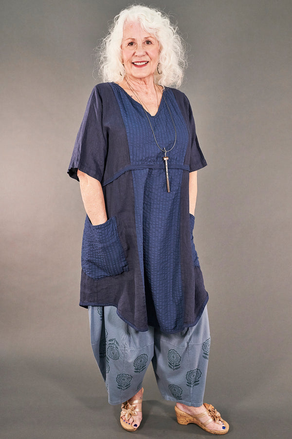 2240 Heart and Soul Tunic Indigo-U - Blue Fish Clothing