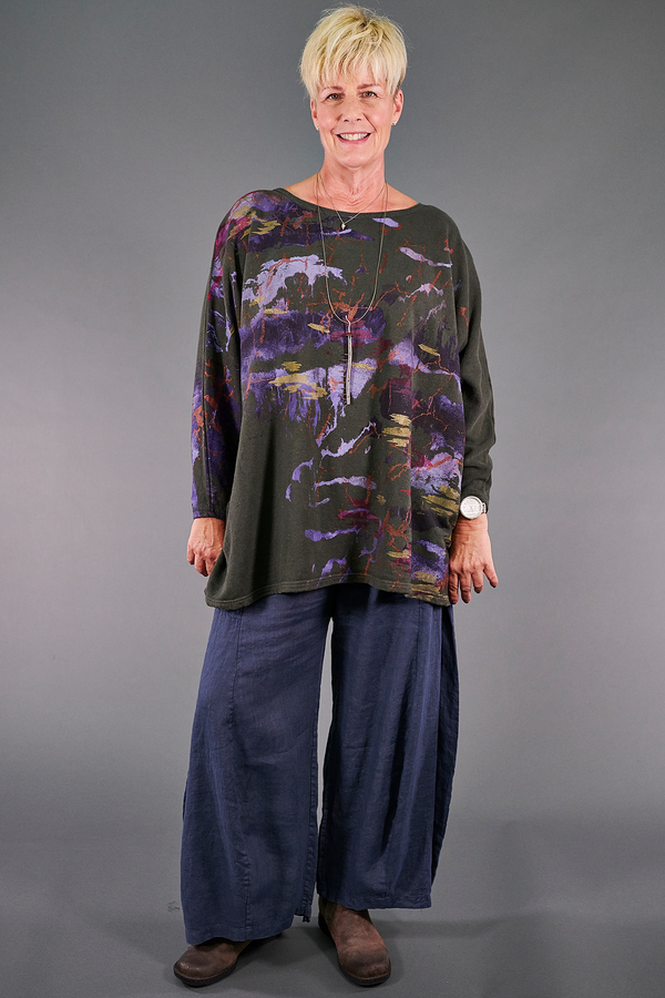 2304 Mariposa Sweatshirt-Night Forest- P - Blue Fish Clothing