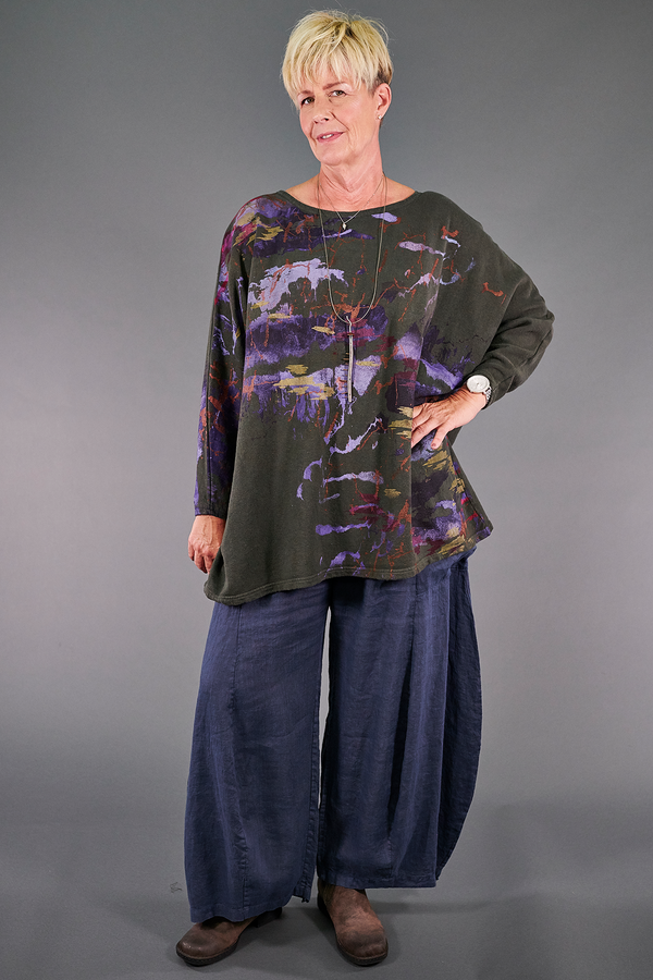 2304 Mariposa Sweatshirt-Night Forest- P - Blue Fish Clothing